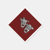 Theatermaskers comedy en tragedie servet (Hoek)