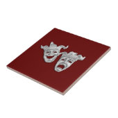 Theatermaskers comedy en tragedie tegeltje (Zijkant)