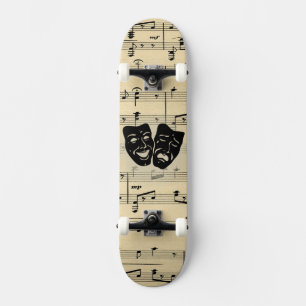 Theatermaskers en Antiek muziek Persoonlijk Skateboard
