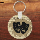 Theatermaskers en Antiek muziekSleutelhanger Sleutelhanger (Voorkant)