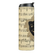 Theatermaskers en muziek voor vellen thermosbeker (Gedraaid links)