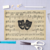 Theatermaskers en muziek voor vellen tissuepapier (Craft)