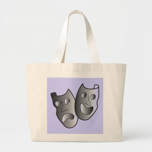 Theatermaskers Grote Tote Bag (Voorkant)