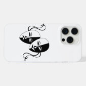 Theatermaskers Kunst iPhone Hoesje (Achterkant horizontaal)