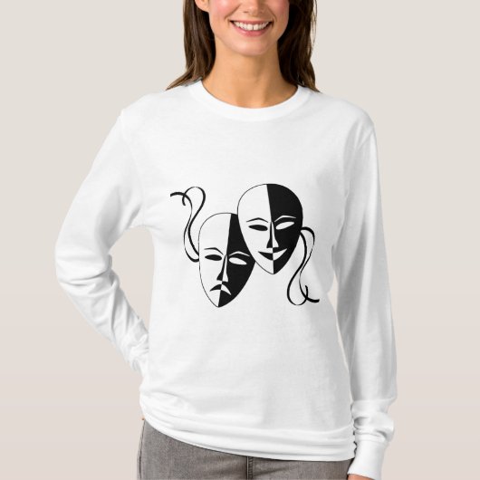 Theatermaskers Kunst T-shirt (Voorkant)