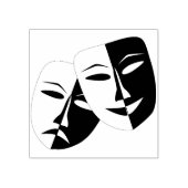 theatermaskers kunststempel rubberstempel (Afrduk)
