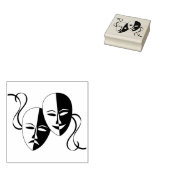 theatermaskers kunststempel rubberstempel (Gestempeld)