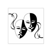 theatermaskers kunststempel rubberstempel (Afrduk)