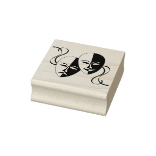 theatermaskers kunststempel rubberstempel