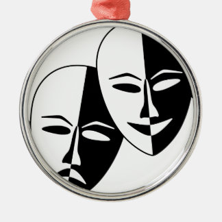 Theatermaskers Metalen Ornament
