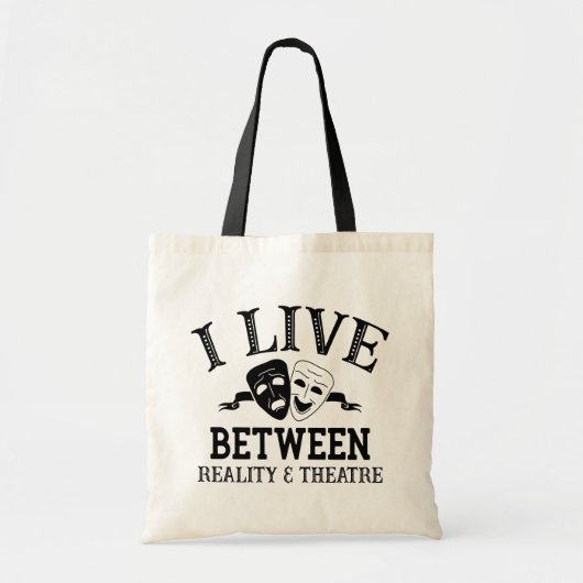 Theatermaskers Musical Broadway Actress Gift Tote Bag (Voorkant)