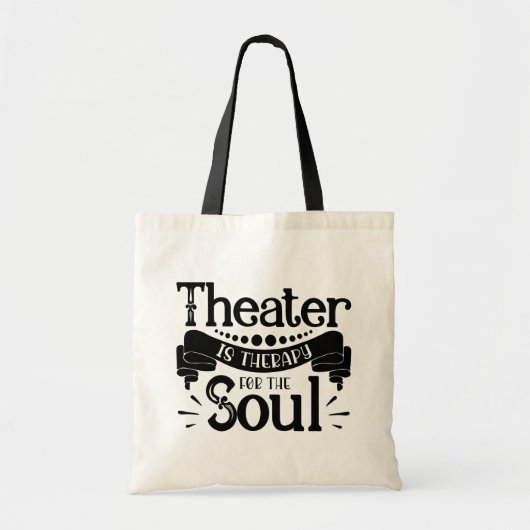 Theatermaskers Musical Broadway Actress Gift Tote Bag (Voorkant)