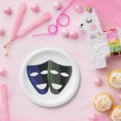 Theatermaskers Papieren Bordje (Feest)