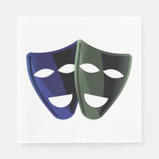 Theatermaskers Servet (Voorkant)