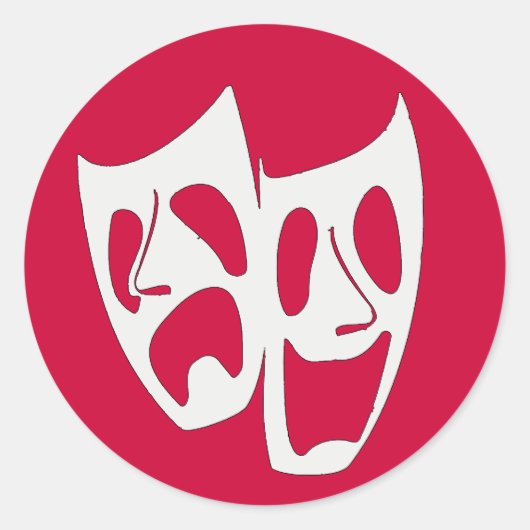 Theatermaskers Stickers (Voorkant)