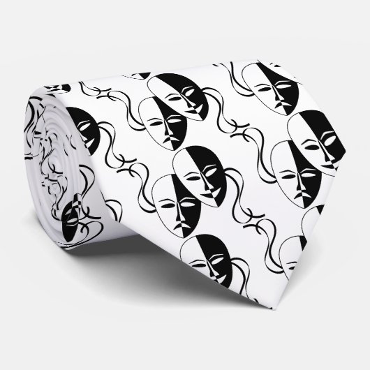 Theatermaskers Stropdas (Opgerold)