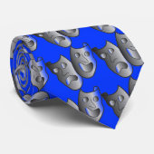 Theatermaskers stropdas blauw - Gepersonaliseerd (Opgerold)