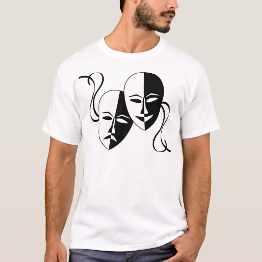 Theatermaskers T-shirt (Voorkant)