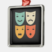  theatermaskers theater Actress Drama Actor Metalen Ornament (Links)