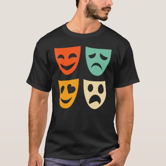 theatermaskers theater Actress Drama Actor T-shirt (Voorkant)