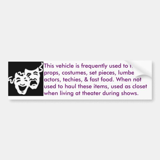 theatermobiel bumpersticker (Voorkant)
