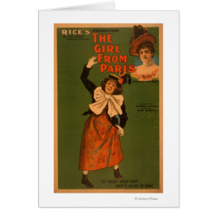 Theatermuzikaal Poster "Het meisje uit Parijs"