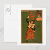 Theatermuzikaal Poster "Het meisje uit Parijs" Briefkaart (Voorkant / Achterkant)