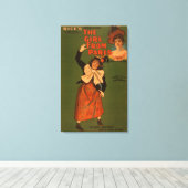 Theatermuzikaal Poster "Het meisje uit Parijs" Canvas Afdruk (Insitu (Houten vloer))