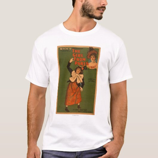 Theatermuzikaal Poster "Het meisje uit Parijs" T-shirt (Voorkant)