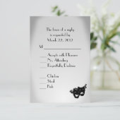 Theaterontwerp RSVP met menukeuze (Staand voorkant)