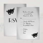 Theaterontwerp RSVP met menukeuze Kaartje (Voorkant / Achterkant)