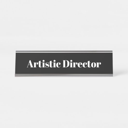 Theaterpersoneel Naam Bord Bureau Naambordje (Voorkant)