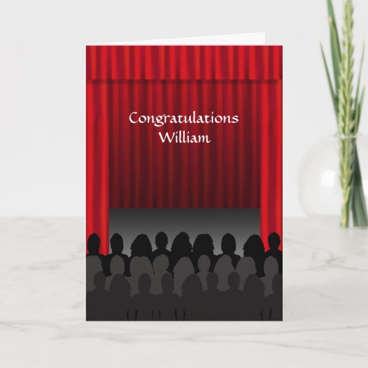 Theaterpodium Gefeliciteerd Custom Greeting Kaart (Voorkant)