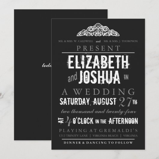 theaterprogramma Weddenschap Kaart (Voorkant / Achterkant)