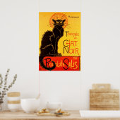 theaterShow — Zwarte kat-rondleiding Noir Poster (Keuken)