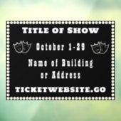 Theatershowreclame raamfolie raamsticker (Vel 3)