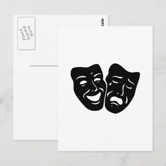 Theatersymbool Briefkaart (Voorkant / Achterkant)
