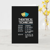 Theatertechnicus drama podium grappig cadeau kaart (Gele Bloem)