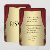 Theaterthema RSVP met menukeuze (Voorkant / Achterkant)