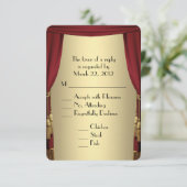 Theaterthema RSVP met menukeuze (Staand voorkant)