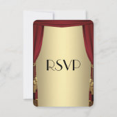 Theaterthema RSVP met menukeuze (Achterkant)