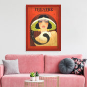 Theatertijdschrift Hoesje 1924  Deco Canvas Afdruk (Insitu (Woonkamer))