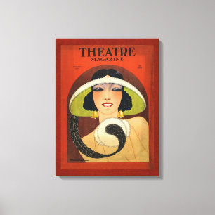 Theatertijdschrift Hoesje 1924 Deco Canvas Afdruk
