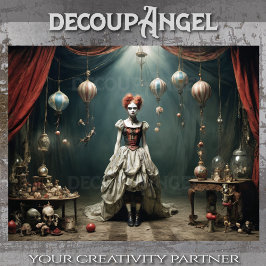 Theatrale chaos van het absurde - Decoupage Tissuepapier