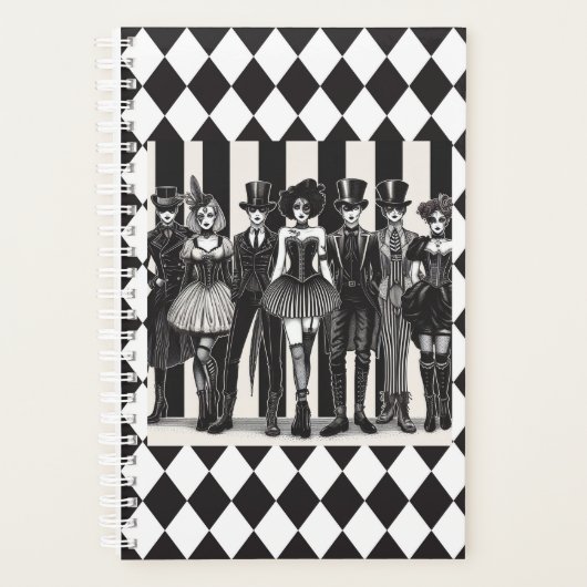 Theatrale verhalen in zwart-wit planner (Voorkant)