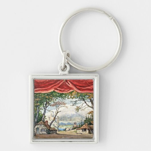 THEATRE BACKDROP DECOR, BALLET RUSES GISELLE CARD SLEUTELHANGER (Voorkant)