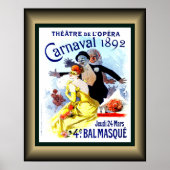 Theatre de L’Opera ~ Carnaval 1892 ~ Balmasque ~ Poster (Voorkant)