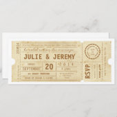 Théâtre de mariage de billets kaart (Voorkant / Achterkant)