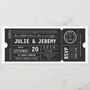 Théâtre de mariage de billets kaart