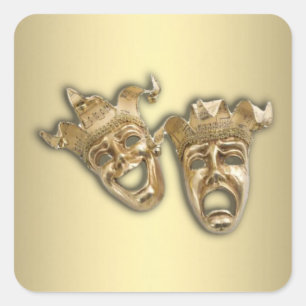 Theatre Gold Vierkante Sticker